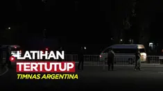 Berita Video, Timnas Argentina mendapat penjagaan ketat saat datangi latihan di SUGBK pada Sabtu (17/6/2023)