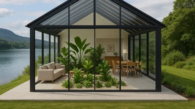 Rumah Kaca di Pinggir Danau