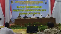 Kemenhub, Kemenkes, Kepolisian, dan Pemerintah Provinsi Jawa Timur menggelar Rapat Koordinasi Angkutan Lebaran 2019. (Liputan6.com/Dian Kurniawan)
