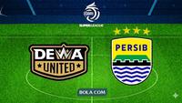 Dewa United vs Persib Bandung di BRI Super League. Bola.com/Wiwig Prayugi/Generated AI)