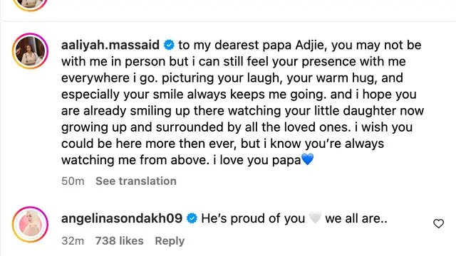 Unggahan Aaliyah Massaid. (Foto: Dok. Instagram @aaliyah.massaid)