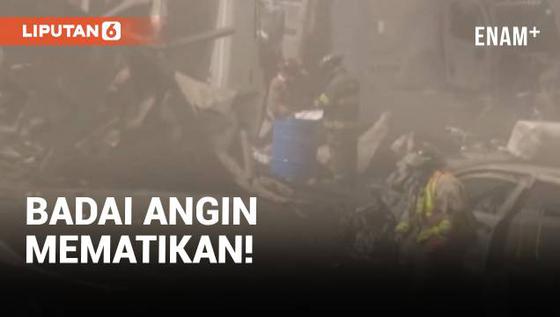 VIDEO: Badai Angin di Amerika Picu Kecelakaan Mematikan
