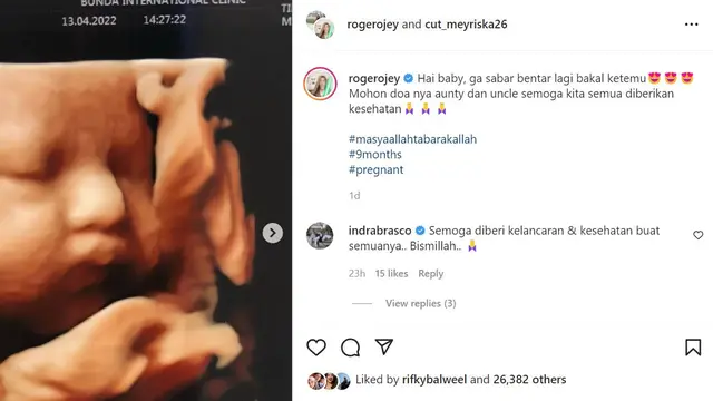 Calon Anak Kedua Roger Danuarta