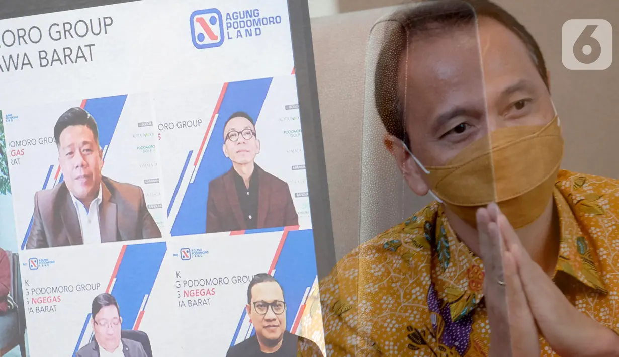 Marketing Director APG Agung Wirajaya pada Webinar Virtual "Proyek Agung Podomoro Group Paling NGEGAS di Jawa Barat” di Jakarta, Kamis (5/11/2020). Agung Podomoro terus mempercepat pembangunan lima proyek utamanya di Jawa Barat. (Liputan6.com/Fery Pradolo)