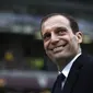 Massimiliano Allegri sukses memecahkan rekor kemenangan kandang Juventus yang sebelumnya dipegang Antonio Conte. (AFP/Marco Bertorello)