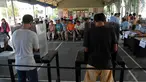 Dua orang napi melakukan pencoblosan pilpres di LP Cipinang, Jakarta, (9/7/14) (Liputan6.com/ Miftahul Hayat)