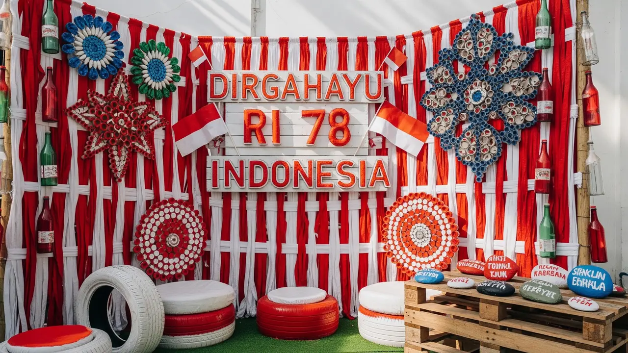 Photo Booth 17 Agustus dari Barang Bekas (AI Generated)