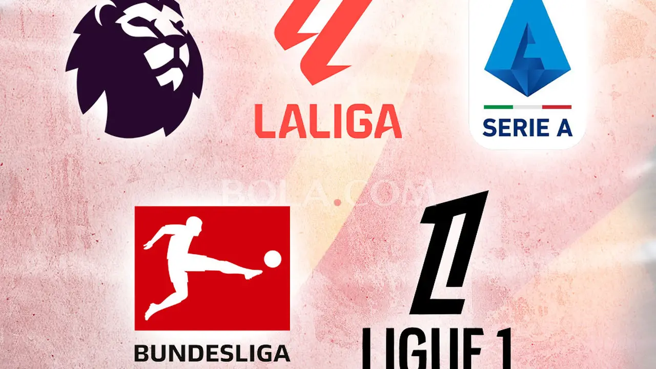 Ilustrasi - Logo Lima Liga Top Eropa