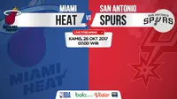 Jadwal NBA, Miami Heat vs San Antonio Spurs. (Bola.com/Dody Iryawan)