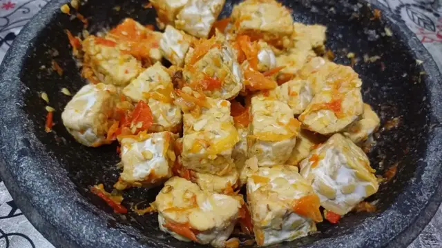 Resep sambal tempe kukus. (dok. Cookpad @SampelSimpel)