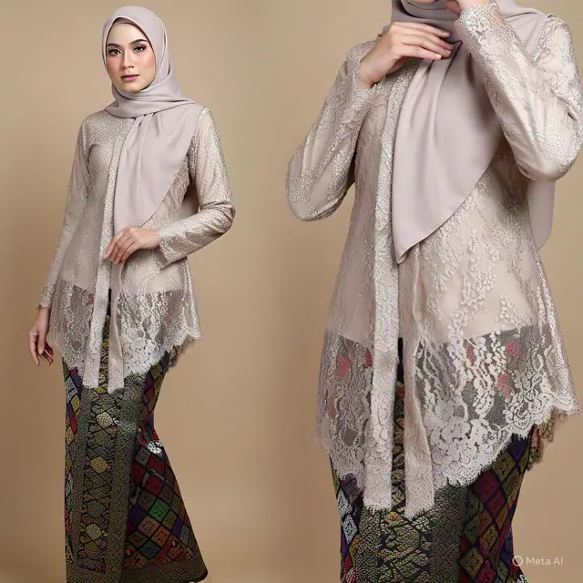 Model Kebaya Modern Brokat Hijab