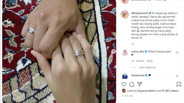 Dhini Aminarti dan Dimas Seto
