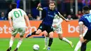 Inter berhasil memetik kemenangan dengan skor 5-2 dalam pertandingan tersebut. (AFP/Stefano Rellandini)