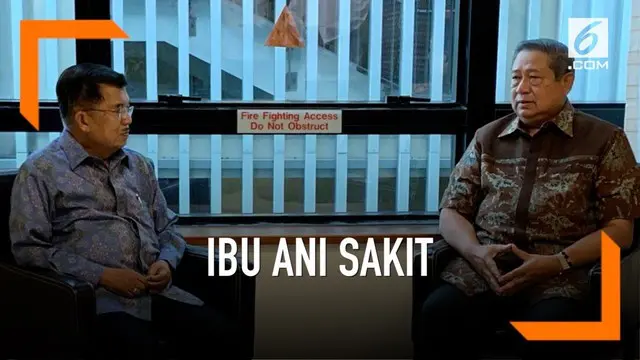 Wapres Jusuf Kalla menjenguk mantan Ibu negara Ani Yudhoyono di Singapura. Dalam pertemuan dengan Presiden ke-6 Susilo Bambang Yudhoyono Wapres mendoakan kesembuhan mantan ibu negara tersebut.