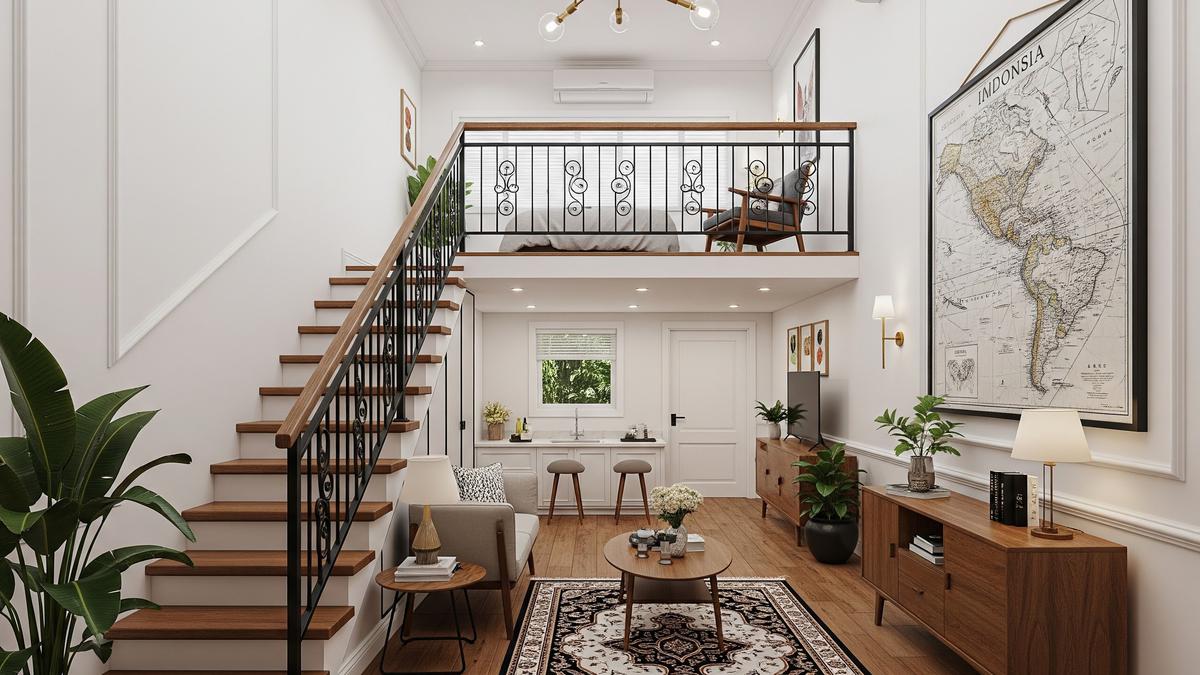 8 Inspirasi Interior Rumah Mezzanine Terbuka dan Lega, Penggunaan Ruang yang Efisien