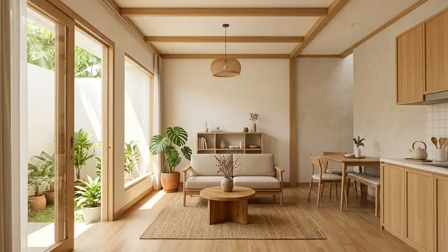 Model Rumah Kecil Lebar 5 Meter (AI Generated)