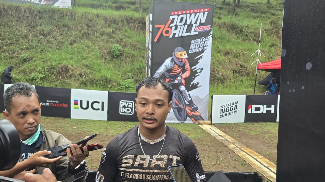 Andy Prayogo menjadi yang tercepat pada sesi Seeding Run Men Elite 76 Indonesia Downhill 2024