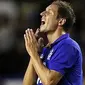 Ekspresi kekecewaan bek Everto Phil Jagielka.