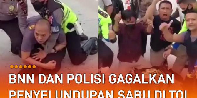 VIDEO: Viral BNN dan Polisi Berhasil Gagalkan Penyelundupan Sabu 15 Kg di Tol