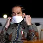 Presiden Joko Widodo (Jokowi) memberi pernyataan tentang impor beras di Istana Merdeka, Jakarta, Jumat (26/3/2021). (Biro Pers Sekretariat Presiden)