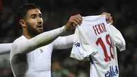 3. Nabil Fekir (Lyon) - 11 Gol (1 Penalti). (AFP/Philippe Desmazes)