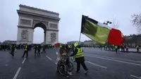 Massa gerakan rompi kuning di Paris Prancis pada 12 Januari 2019 waktu lokal (AFP)