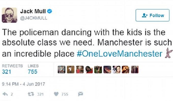 Komentar netizen di sosial media twitter tentang aksi polisi Manchester (twitter/@J4kmull)