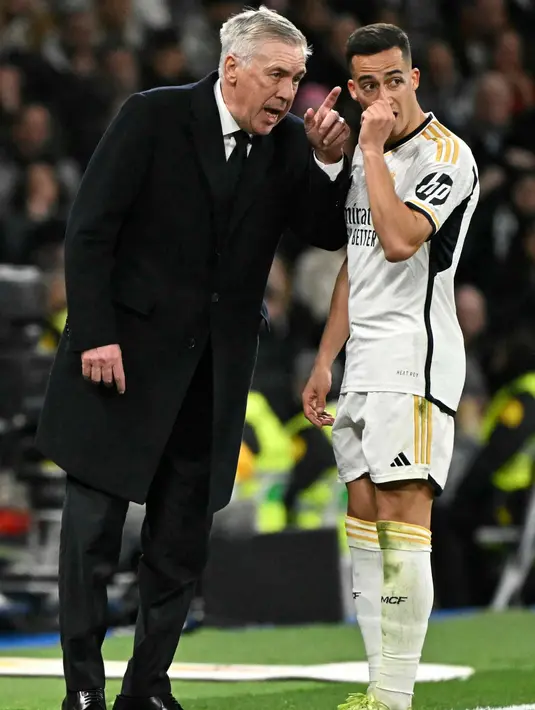 Di babak kedua, Real Madrid berusaha tampil lebih agresif. (JAVIER SORIANO/AFP)