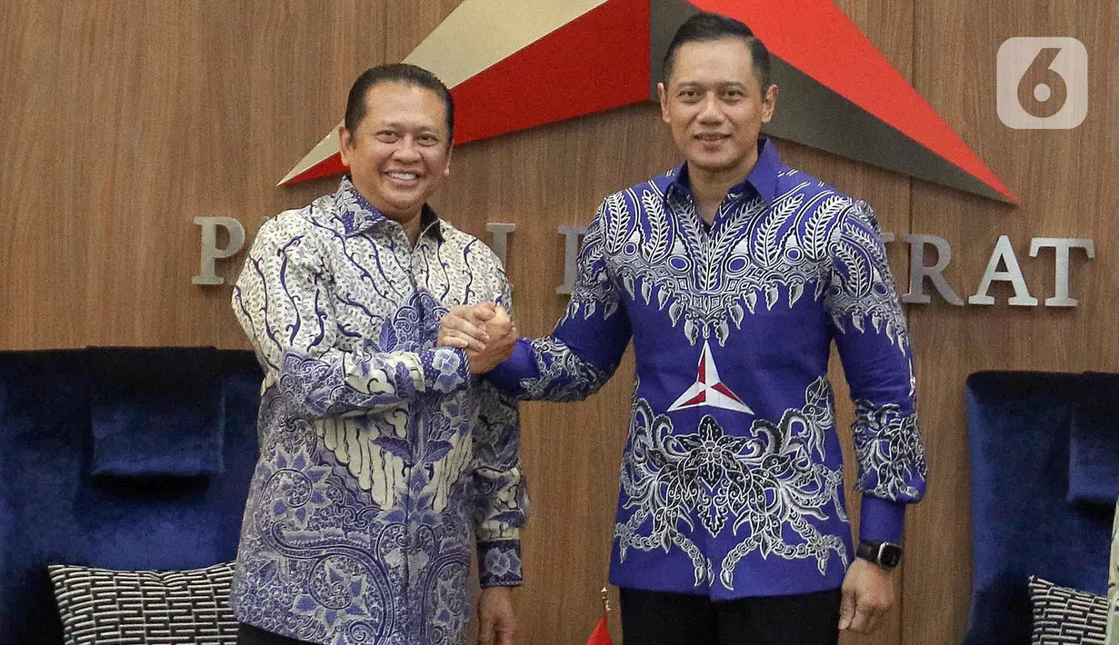Menurut AHY, ada sejumlah isu kebangsaan yang menjadi pembahasan yang dibahas bersama pimpinan MPR RI. (Liputan6.com/Herman Zakharia)