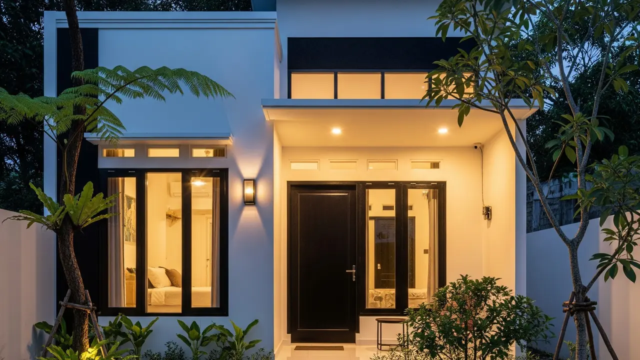 9 Desain Rumah Kecil Minimalis Kombinasi Warna Putih dan Hitam, Elegan di Lahan Terbatas