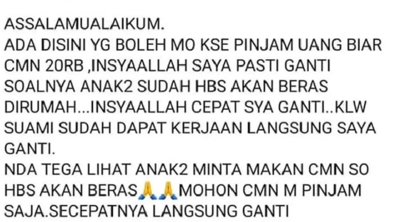 Pinjam uang di Medsos