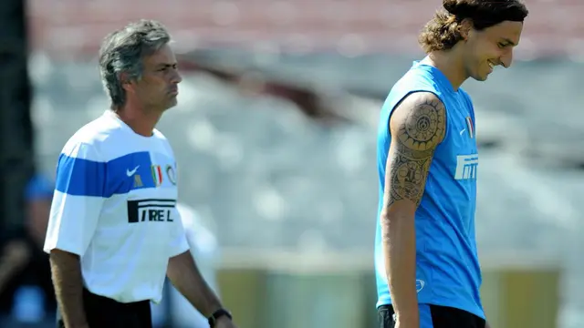 Zlatan Ibrahimovic dan Jose Mourinho