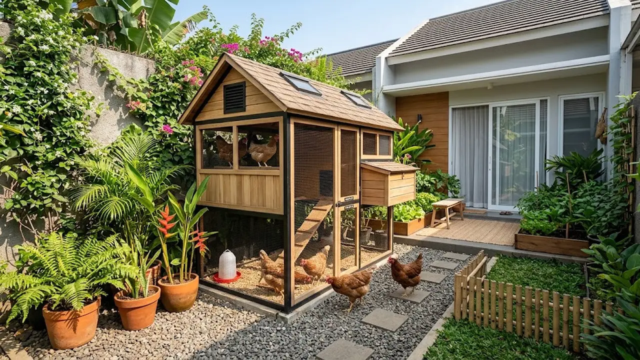 Desain Kandang Ayam Minimalis Modern di Halaman Sempit tapi Tetap Nyaman