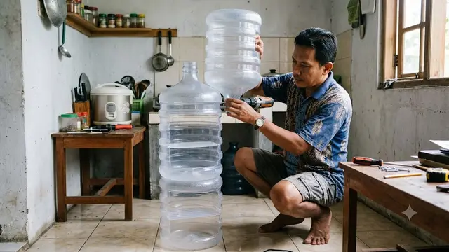 Cara Membuat Lemari Mini dari Galon Bekas