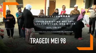 Kerusuhan berdarah terjadi Mei 1998, ratusan korban tewas dalam peristiwa ini. Keluarga korban memperingati 21 tahun tragedi mei 98 di salah satu lokasi pecahnya kerusuhan.