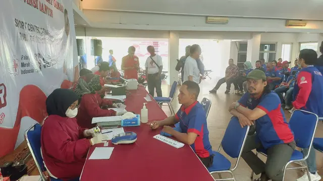 Suasana Donor Darah Buruh. (Rabu, 04/10/2023).