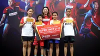 Susy Susanti bersama beberapa atlet belia berbakat yang lolos ke babak final Audisi Umum Beasiswa Bulu Tangkis 2019.(Dok PB Djarum)