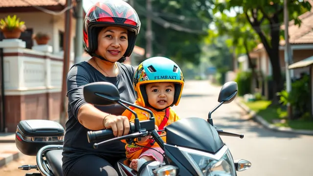 tips bawa anak 2 tahun naik motor