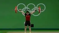 Atlet angkat besi putri Indonesia berada di urutan ke-7.
