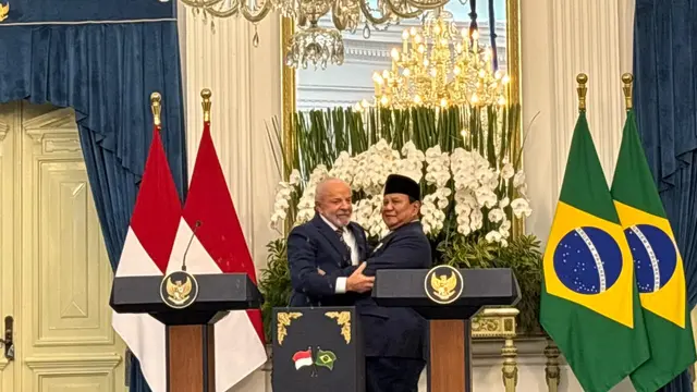 Presiden Prabowo Subianto bertemu dengan Presiden Brasil Luiz Inácio Lula da Silva.