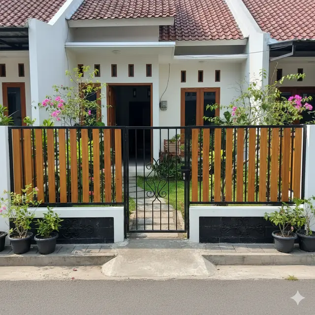 Model Pagar Teras Rumah Kecil (Foto: Gemini AI)