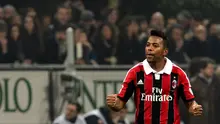 Striker AC Milan Robinho merayakan golnya ke gawang Juventus pada 25 November 2012 di San Siro. ( GIUSEPPE CACACE / AFP )