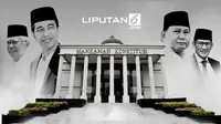 Banner Sengketa Hasil Pilpres 2019 di MK (Liputan6.com/Abdillah)