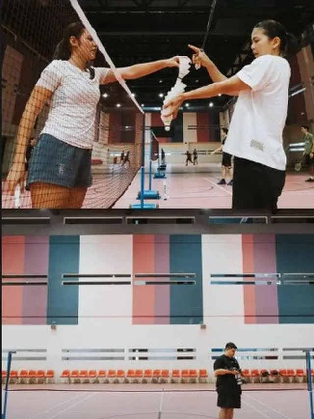 Raisa bermain bulutangkis (Instagram.com/raisa6690)