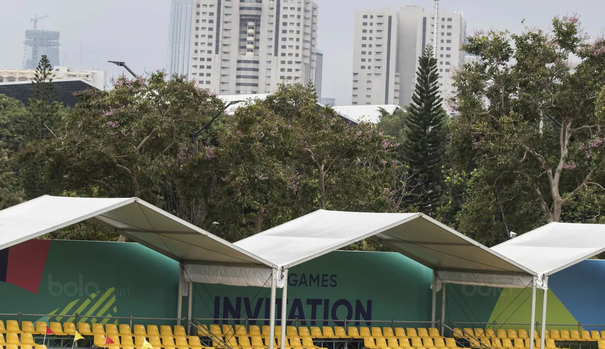 Suasana kursi penonton di Stadion Panahan, Jakarta, Kamis (8/2/2018). Lokasi ini akan menjadi salah satu venue pelaksanaan Asian Games 2018. (Bola.com/Vitalis Yogi Trisna)