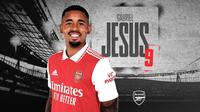 Arsenal memperkenalkan Gabriel Jesus sebagai rekrutan teranyarnya di bursa transfer musim panas 2022 ini. (Arsenal.com)