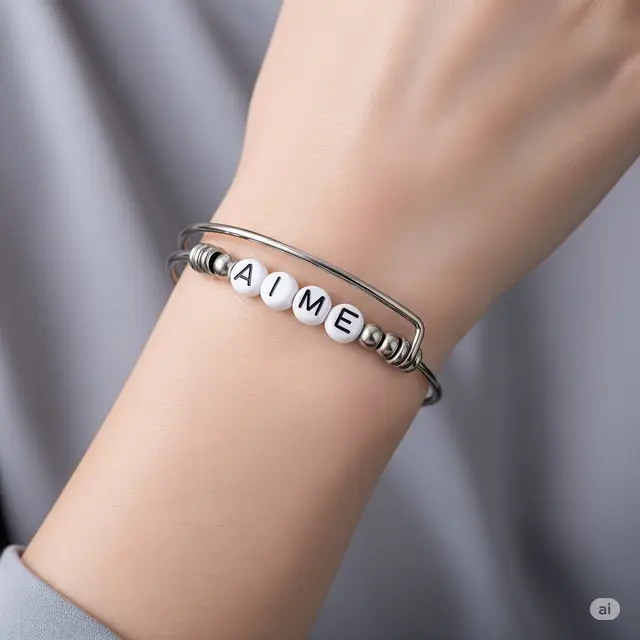 Model Gelang Nama dari Manik-Manik. Foto: Gemini