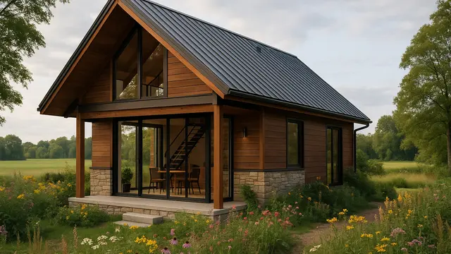 7 Gambar Rumah Sederhana Ukuran 6x9 di Kampung, Desain Mezanine dan