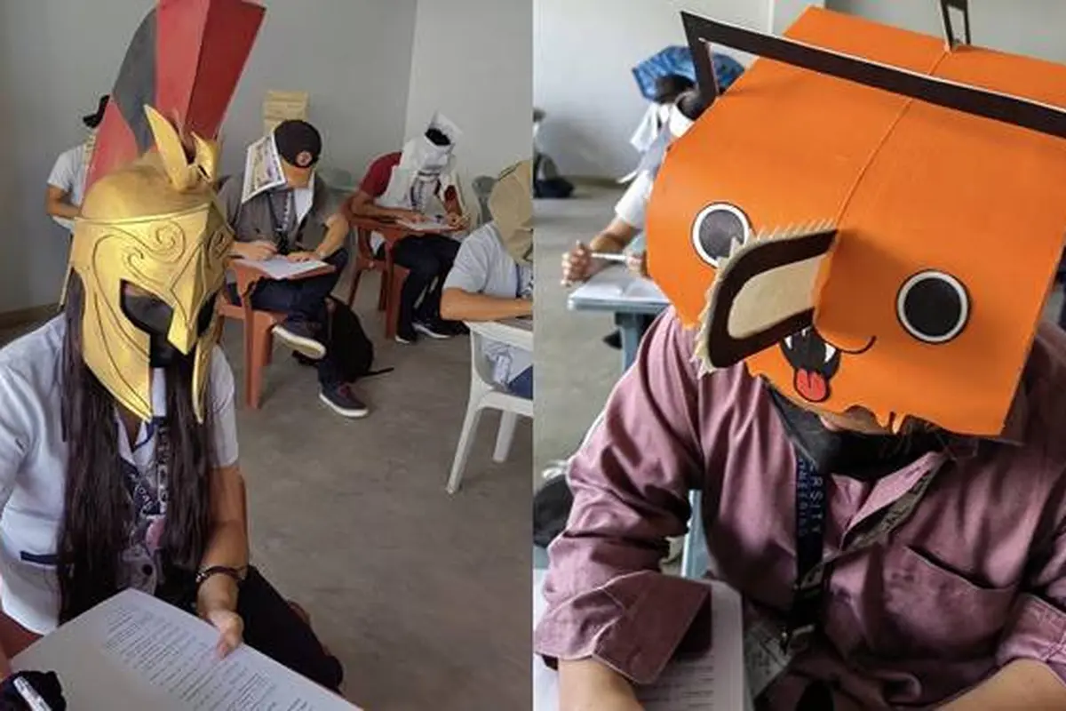 7 Potret Topi Anti Nyontek Mahasiwa Fillipina Ini Keren, Ada Karakter Anime