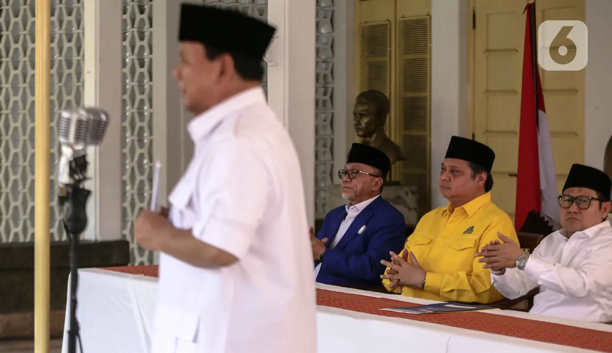 Hal ini ditandai dengan pemberian surat dukungan resmi kepada Ketua Umum Partai Gerindra oleh masing-masing pemimpin partai. (Liputan6.com/Faizal Fanani)
